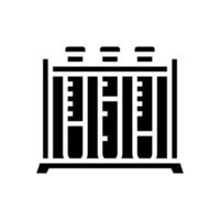 test tube rack glyph icon vector isolated illustration