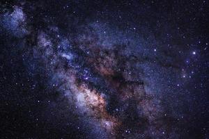 Close-up of Milky Way,Long exposure photograph, with grain photo