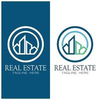 Real Estate Business Logo icon illustration Template, Building, Property Development, and Construction Logo Vector