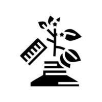 growing homeopathy plant glyph icon vector illustration