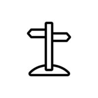 Pointer direction of the vector icon. Isolated contour symbol illustration