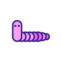 worm icon vector. Isolated contour symbol illustration vector