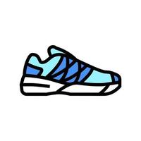 Ilustración de vector de icono de color de zapato de tenis de mujer