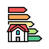 ilustración de vector de icono de color de ahorro de energía de crecimiento de la casa