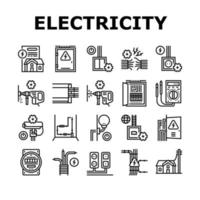 Electrical Installation Tool Icons Set Vector