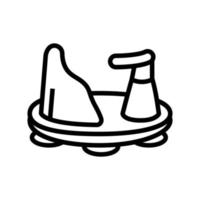 baby bath seat line icon vector illustration