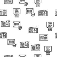 patrón transparente de vector de identificación de código qr