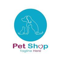 pet shop logo design icon illustration template vector with modern concept