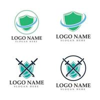 Shield and Sword logo icon design template.Guardian icon.security element. vector