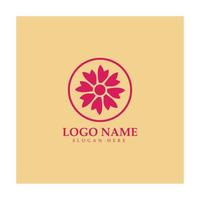 Flower logo vector illustration design icon template