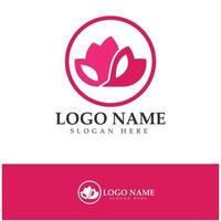 Flower logo vector illustration design icon template