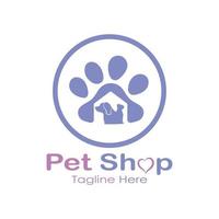 pet shop logo design icon illustration template vector with modern concept