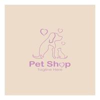 pet shop logo design icon illustration template vector with modern concept