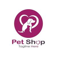 pet shop logo design icon illustration template vector with modern concept