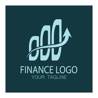 negocio finanzas y marketing logo vector ilustración plantilla icono diseño contabilidad financiera logo con moderno vector concepto