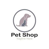 pet shop logo design icon illustration template vector with modern concept