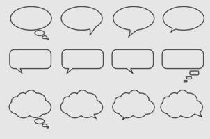 conjunto de iconos de burbujas de discurso vector