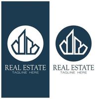 Real Estate Business Logo icon illustration Template, Building, Property Development, and Construction Logo Vector