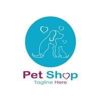 pet shop logo design icon illustration template vector with modern concept