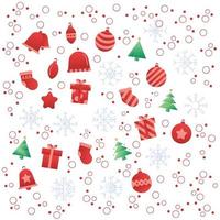 Flat Gradient Christmas Elements Design vector