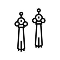 earrings tassels jewellery line icon vector illustration