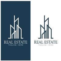 plantilla de ilustración de icono de logotipo de empresa inmobiliaria, construcción, desarrollo inmobiliario y vector de logotipo de construcción