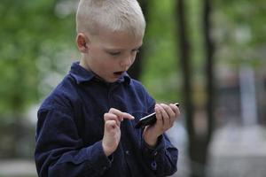 playing video games outdoor photo