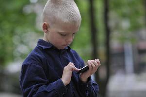 playing video games outdoor photo