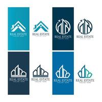 Real Estate Business Logo icon illustration Template, Building, Property Development, and Construction Logo Vector
