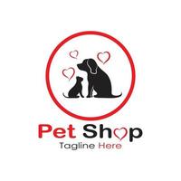 pet shop logo design icon illustration template vector with modern concept