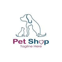 pet shop logo design icon illustration template vector with modern concept