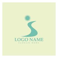 River Logo vector icon illustration design template