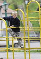 blonde boy in park photo