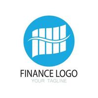 negocio finanzas y marketing logo vector ilustración plantilla icono diseño contabilidad financiera logo con moderno vector concepto