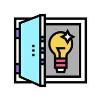 idea for resolve problem color icon vector illustration