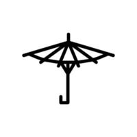 ilustración de contorno de vector de icono de paraguas de sombra
