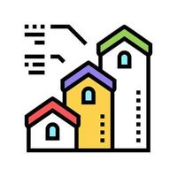 hipoteca de pequeña a casa grande color icono vector ilustración