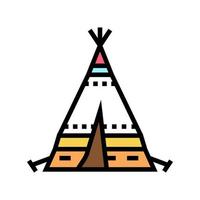 tipi tepee boho color icon vector illustration