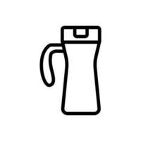 thermo cup with rounded handle icon vector outline illustration