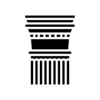 column ancient rome glyph icon vector illustration