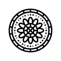 boho astrological line icon vector illustration