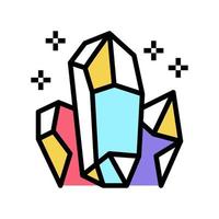 crystals astrological color icon vector illustration