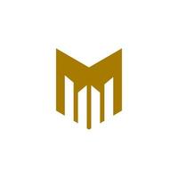 gold mark building logo for real estate vector