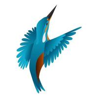 gradient kingfisher bird vector illustration