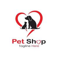 pet shop logo design icon illustration template vector with modern concept