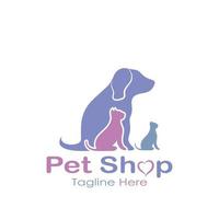 vector de plantilla de ilustración de icono de diseño de logotipo de tienda de mascotas con concepto moderno
