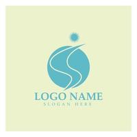 River Logo vector icon illustration design template