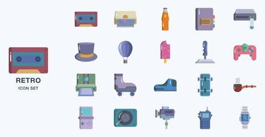 Retro and Vintage icon set vector