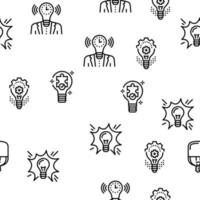 Bulb Electrical Energy Accessory Vector Seamless Pattern