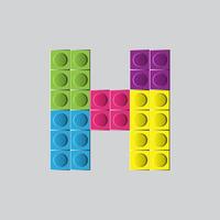 colorful game block brick toys font typeface letter A vector